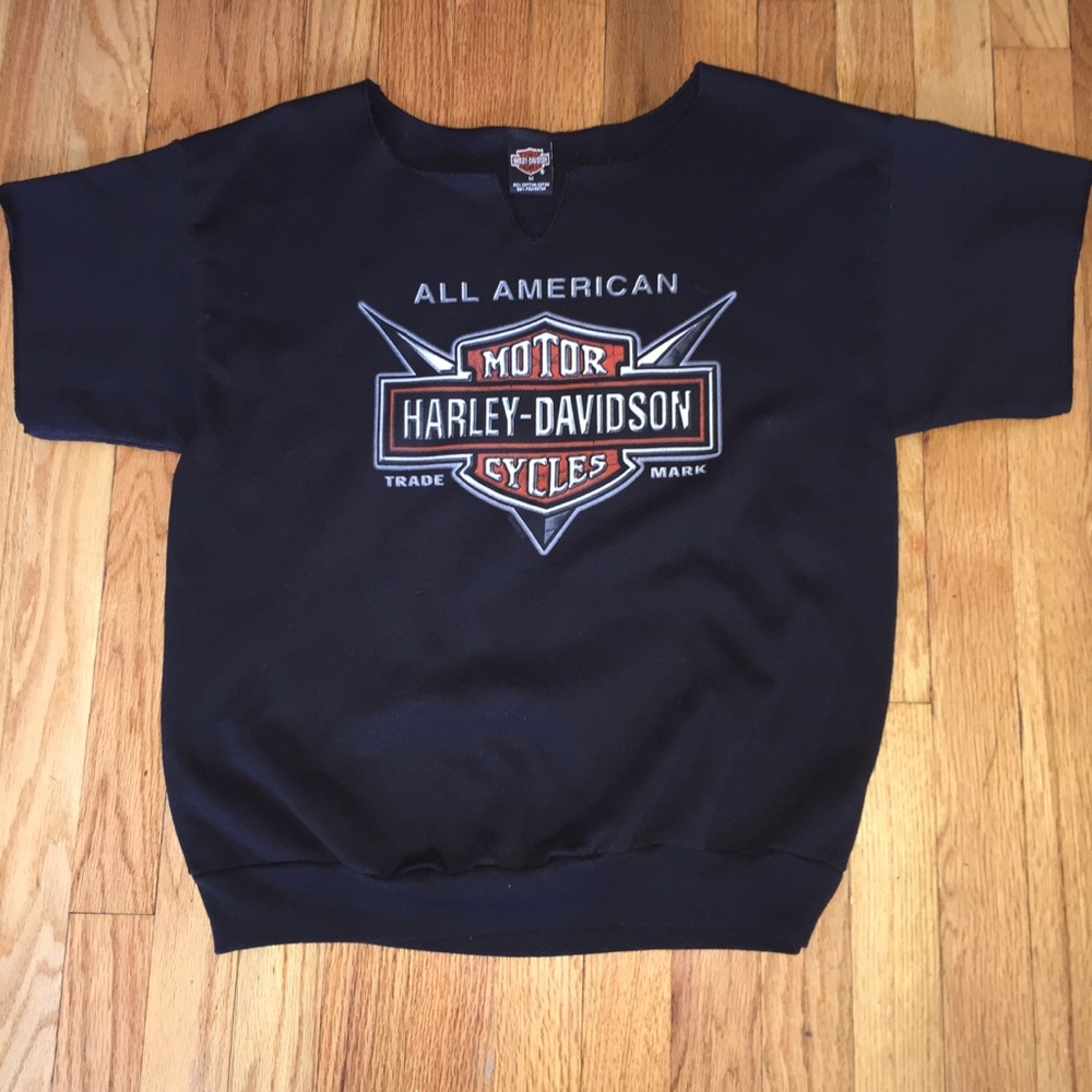 Vintage Harley Davison short sleeve sweater